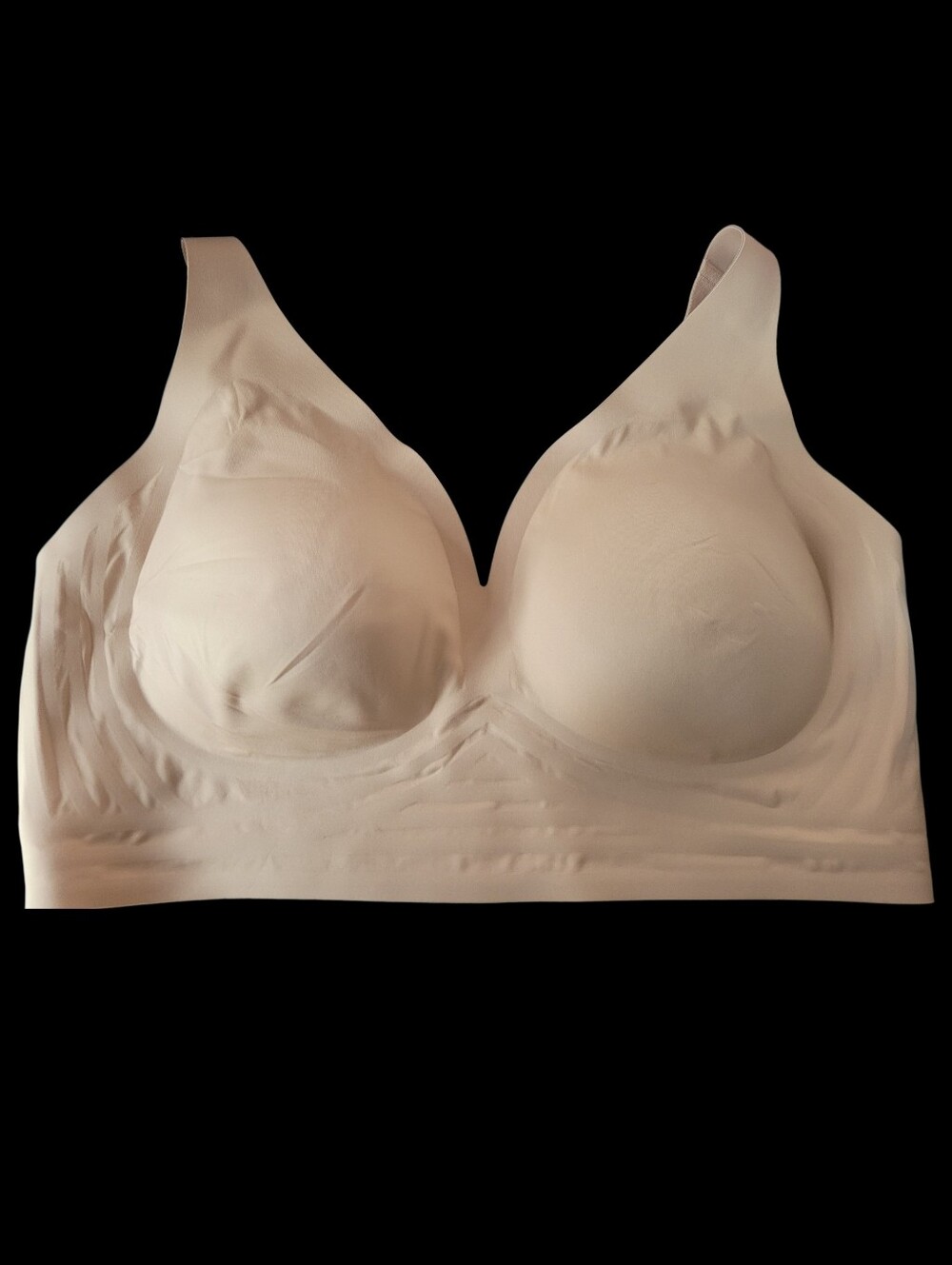 Auden Seamless Wireless Jelly Support Lounge Bra Beige XXL NWOT